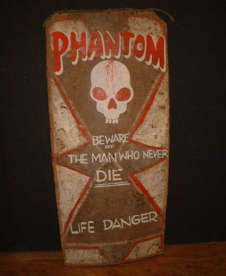Illustration for article titled Why Does This Comic Book Hero Appear On So Many New Guinea War Shields?